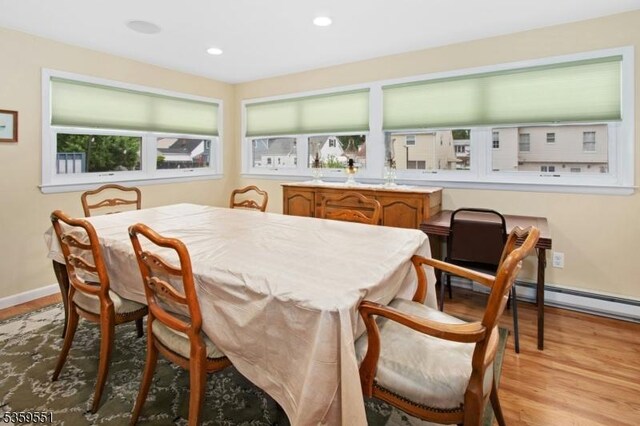 184 Locust Dr, Union Twp, NJ 07083 - dining room with wood finished floors, recessed lighting, and baseboards