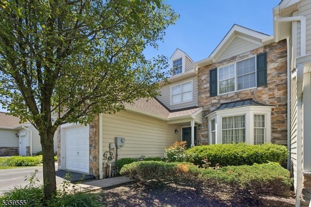 3 Merchant Ct, Bernards Twp, NJ 07920 - townhome / multi-family property featuring stone siding, a garage, and driveway
