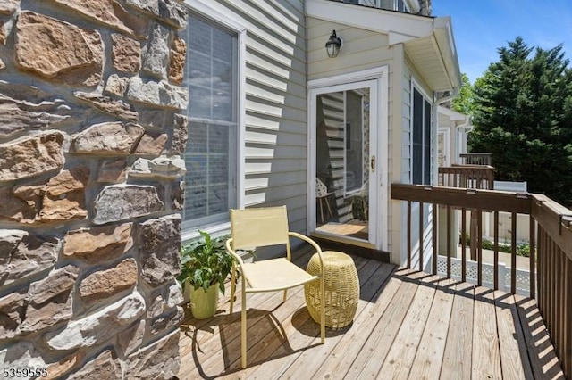 3 Merchant Ct, Bernards Twp, NJ 07920 - view of wooden deck