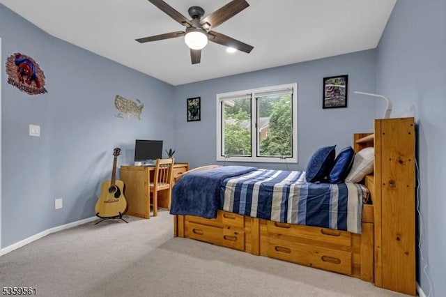 23 Bond St, Bridgewater Twp, NJ 08807 - carpeted bedroom featuring baseboards and ceiling fan