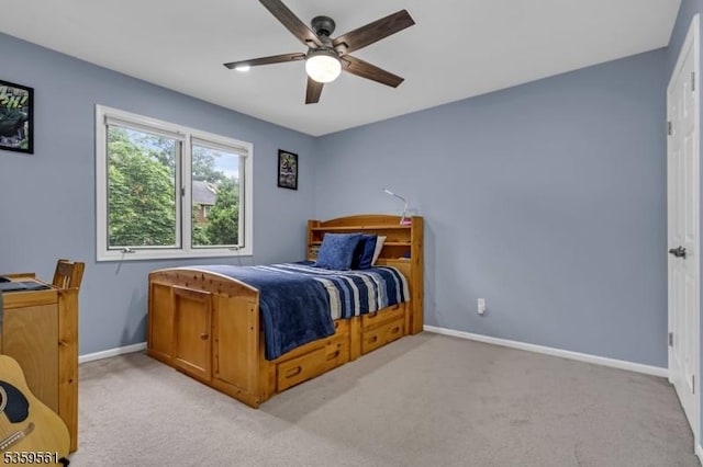 23 Bond St, Bridgewater Twp, NJ 08807 - carpeted bedroom featuring baseboards and a ceiling fan