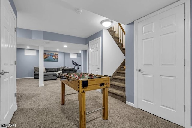 23 Bond St, Bridgewater Twp, NJ 08807 - playroom featuring carpet and recessed lighting