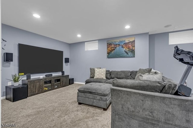 23 Bond St, Bridgewater Twp, NJ 08807 - carpeted living area featuring recessed lighting