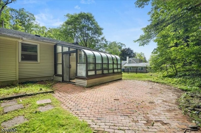 59 Old Croton Rd, Raritan Twp, NJ 08822 - view of patio / terrace featuring a sunroom