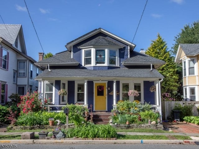8 S Main St, Stockton Boro, NJ 08559 - view of front of home with covered porch and a shingled roof