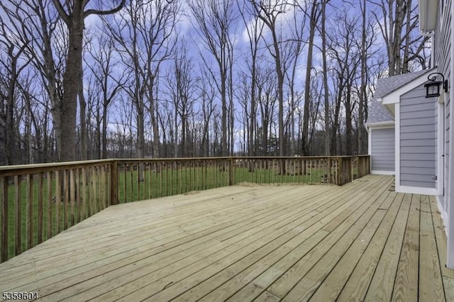 129 Sandy Ridge Rd, Delaware Twp, NJ 08559 - wooden deck featuring view of scattered trees
