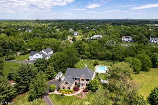 25 Wessex Ln, Montgomery Twp, NJ 08558 - aerial view of property and surrounding area with a forest