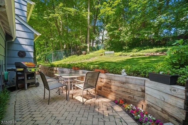 1794 Long Hill Rd, Long Hill Twp, NJ 07946 - view of patio / terrace featuring outdoor dining area and a grill
