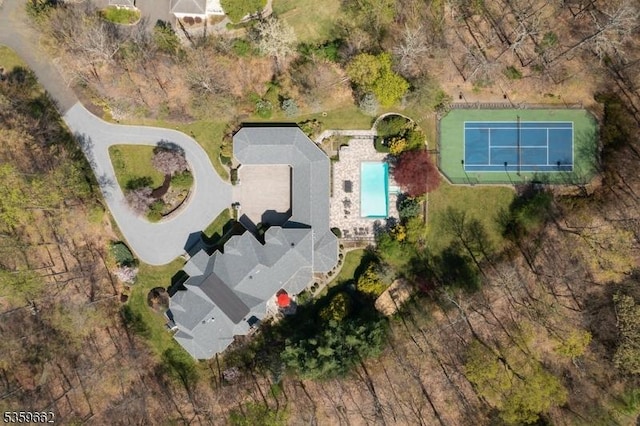 23 Stoningham Dr, Warren Twp, NJ 07059 - aerial overview of property's location with a pool area