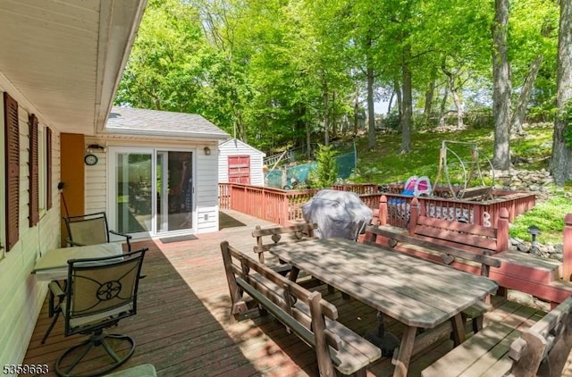580 Eric Ln, Mount Arlington Boro, NJ 07850 - deck with outdoor dining area
