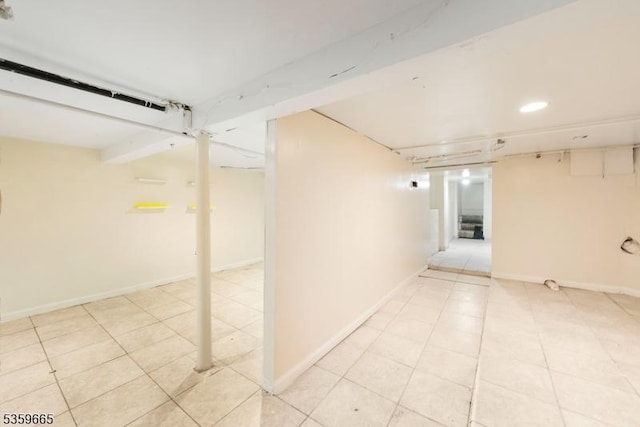 28 Beechwood Pl, Irvington Twp, NJ 07111 - finished basement with baseboards and recessed lighting