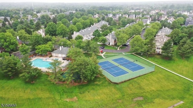 173 Gregory Ln, Franklin Twp, NJ 08823 - bird's eye view of a pool area