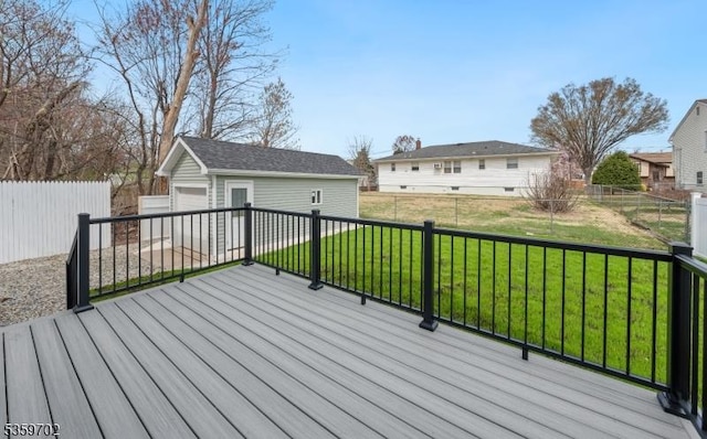107 Myrtle St, Cranford Twp, NJ 07016 - wooden terrace with an outbuilding and a detached garage