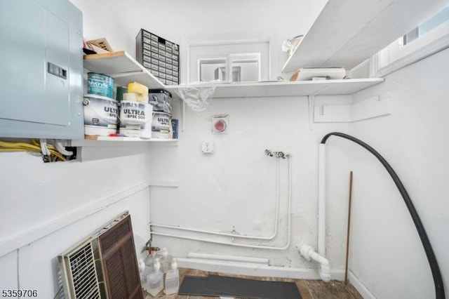 649 New Jersey Ave, Lyndhurst Twp, NJ 07071 - washroom featuring electric panel and hookup for a washing machine