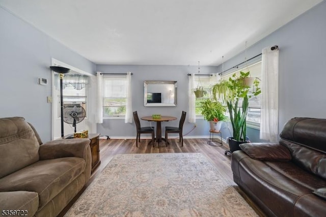 4 Erie Ave, Rockaway Twp, NJ 07866 - living room with wood finished floors and baseboards