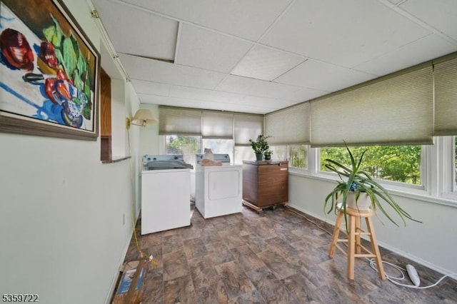 4 Erie Ave, Rockaway Twp, NJ 07866 - laundry area featuring washing machine and clothes dryer and baseboards