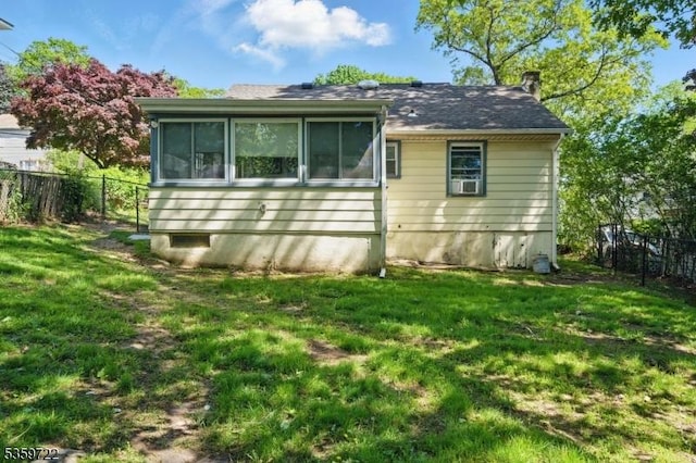 4 Erie Ave, Rockaway Twp, NJ 07866 - rear view of property with a chimney