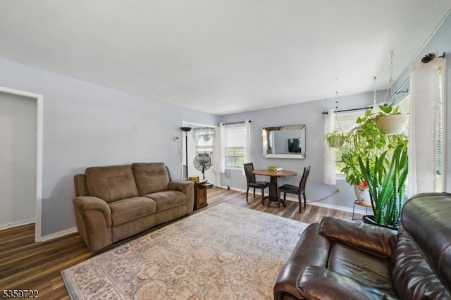 4 Erie Ave, Rockaway Twp, NJ 07866 - living room with wood finished floors and baseboards