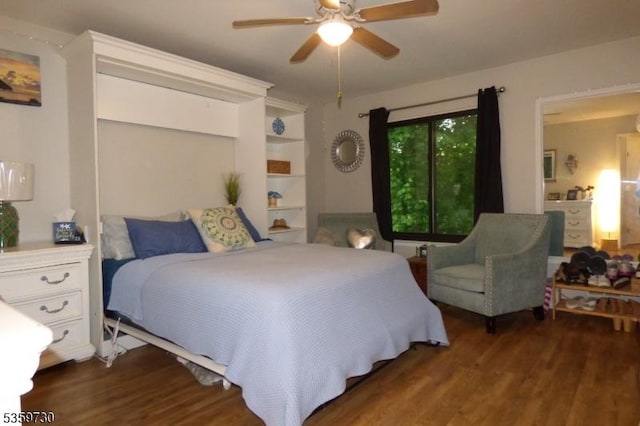 8153 Ashland Ct, Stanhope Boro, NJ 07874 - bedroom with wood finished floors and ceiling fan