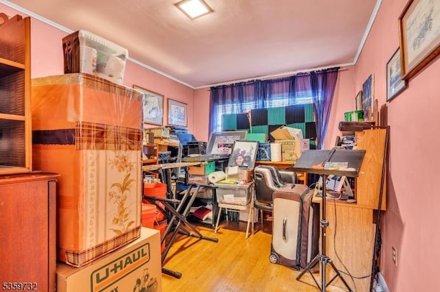 925 Stelle Ave, Plainfield City, NJ 07063 - office space with crown molding and wood finished floors