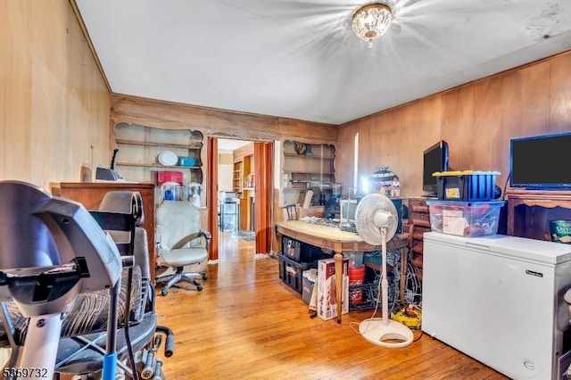 925 Stelle Ave, Plainfield City, NJ 07063 - office area with wood walls and wood finished floors