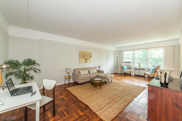 10 Crestmont Rd Unit 3F, Montclair Twp, NJ 07042 - living area featuring radiator and cooling unit