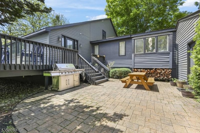 1404 State Route 57, Mansfield Twp, NJ 07865 - rear view of house featuring a patio area and a wooden deck