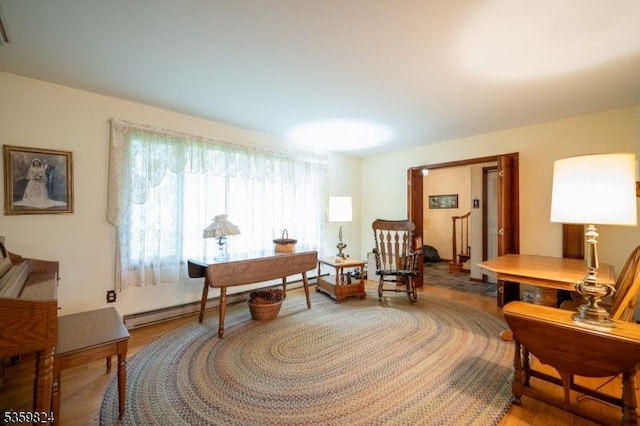 38 Summerfield Rd, White Twp, NJ 07823 - living area with wood finished floors and a baseboard radiator