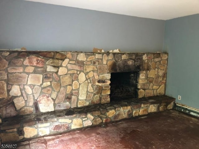 13 Elmwood Dr, Mansfield Twp, NJ 07840 - detailed view of a stone fireplace