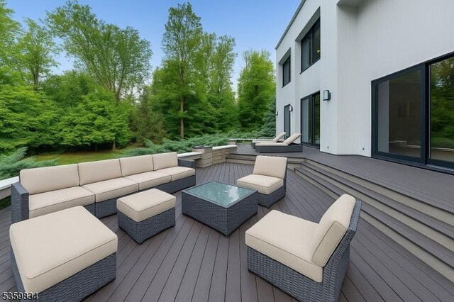 41 Park Way W, Orange Twp, NJ 07052 - deck with an outdoor hangout area