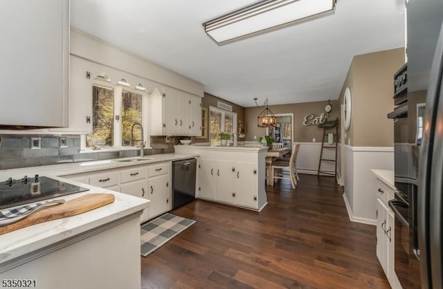 192 Mountain Rd, Pohatcong Twp, NJ 08865 - kitchen with a sink, dishwashing machine, light countertops, and backsplash