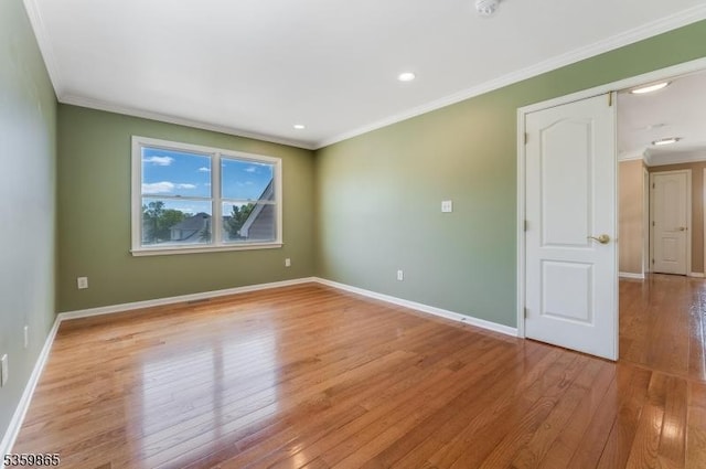 28 Lavada Ln, Raritan Twp, NJ 08551 - spare room with ornamental molding, light wood-style floors, baseboards, and recessed lighting
