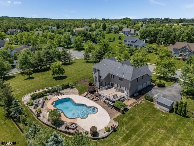28 Lavada Ln, Raritan Twp, NJ 08551 - aerial view of a pool