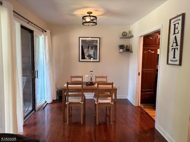 25 Osprey Cg310, Allamuchy Twp, NJ 07840 - dining space featuring dark wood-style floors, plenty of natural light, and baseboards