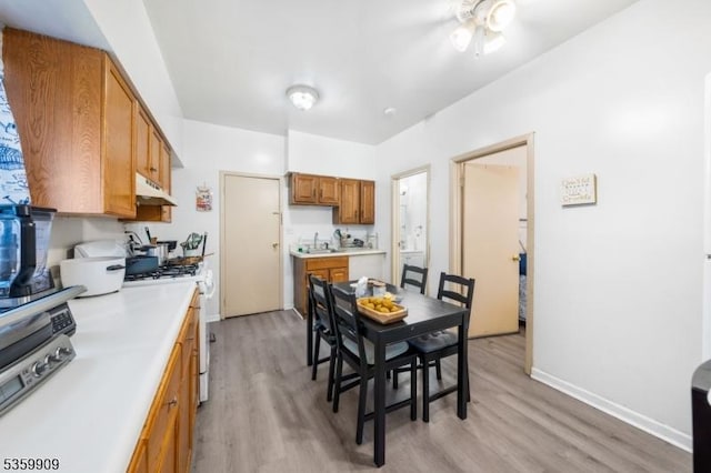 857 Garden St, Elizabeth City, NJ 07202 - dining room with light wood-style floors and baseboards