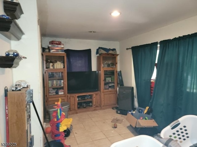 369 Lake Shore S Unit A, Montague Twp, NJ 07827 - living area featuring light tile patterned flooring and recessed lighting