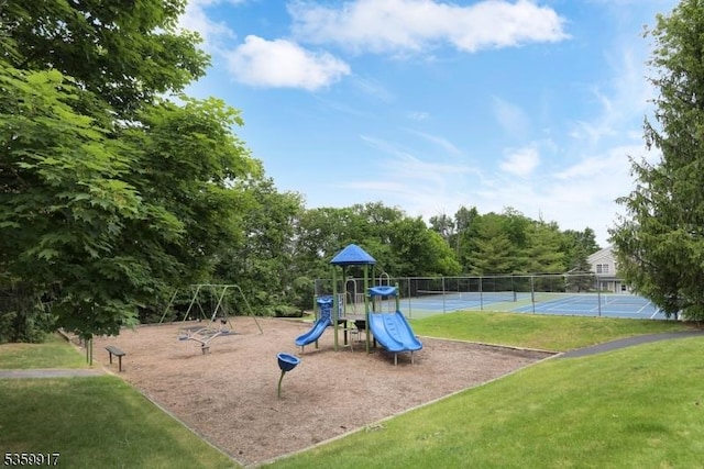 14 Coolidge Way, Montgomery Twp, NJ 08540 - community jungle gym featuring a tennis court
