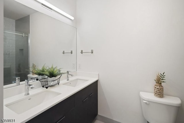 27 Leonard St Unit 2, Jersey City, NJ 07307 - bathroom featuring double vanity and an enclosed shower