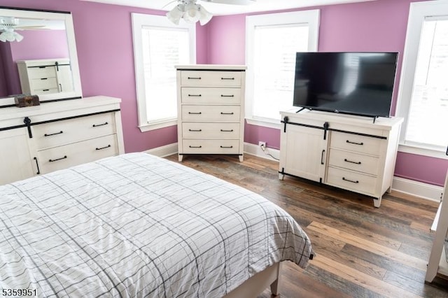 61 Park Ave, Flemington Boro, NJ 08822 - bedroom featuring dark wood-type flooring and baseboards