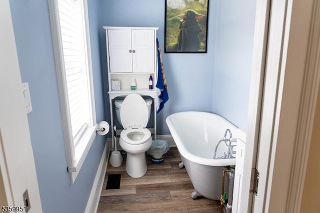 61 Park Ave, Flemington Boro, NJ 08822 - bathroom with a soaking tub and wood finished floors