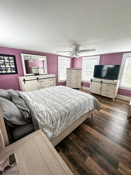 61 Park Ave, Flemington Boro, NJ 08822 - bedroom featuring wood finished floors and ceiling fan