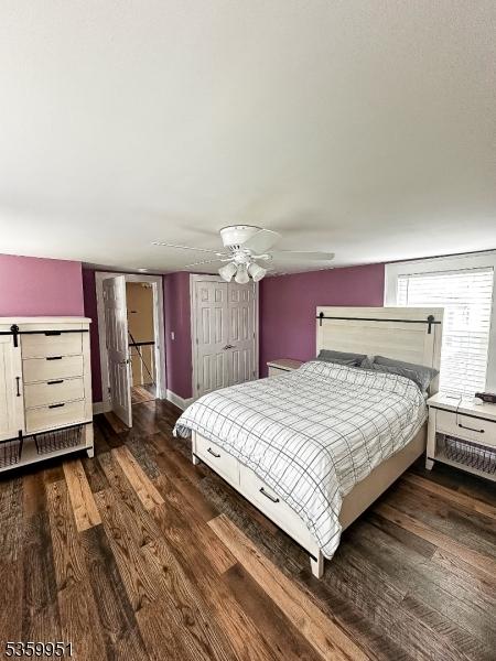 61 Park Ave, Flemington Boro, NJ 08822 - bedroom featuring wood finished floors and a ceiling fan