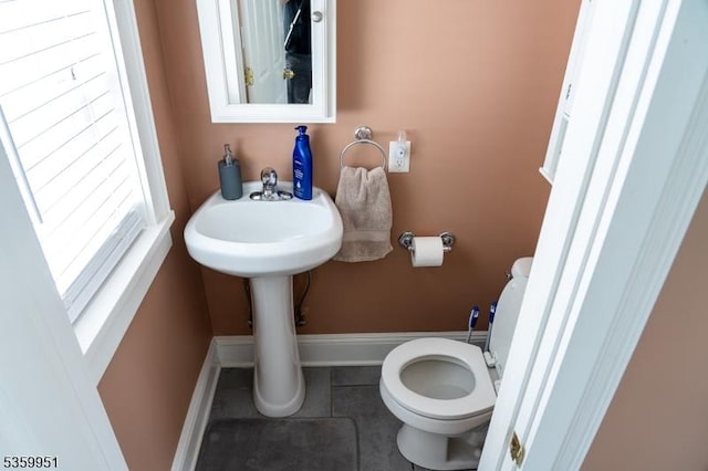 61 Park Ave, Flemington Boro, NJ 08822 - bathroom with toilet and tile patterned floors