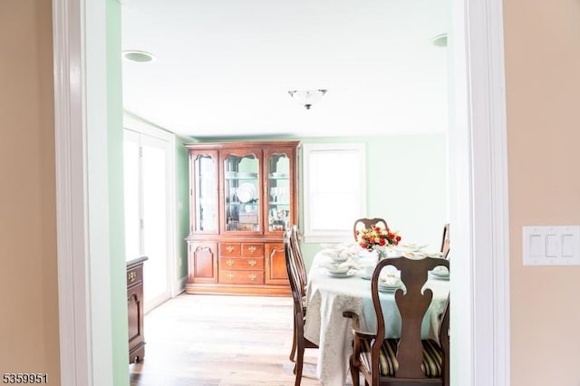 61 Park Ave, Flemington Boro, NJ 08822 - dining area with light wood-type flooring