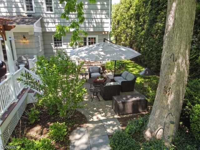23 Parkview Rd, Chatham Twp, NJ 07928 - view of yard featuring a patio and outdoor lounge area