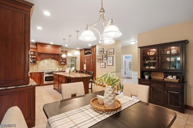 9 Oakridge Rd, Clinton Twp, NJ 08801 - dining area featuring light tile patterned floors and recessed lighting
