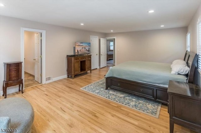 18 W Circuit Dr, Roxbury Twp, NJ 07876 - bedroom with light wood-style floors, multiple windows, recessed lighting, and baseboards