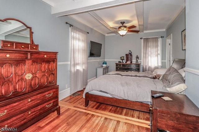 6 Maple Ave, West Orange Twp, NJ 07052 - bedroom with wood finished floors and ceiling fan