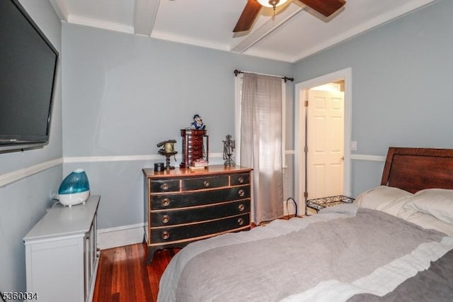 6 Maple Ave, West Orange Twp, NJ 07052 - bedroom with wood finished floors and ceiling fan