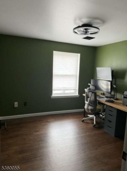 284 W Webster Ave, Roselle Park Boro, NJ 07204 - office featuring dark wood finished floors and baseboards